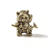 Pandas Figurine Textured Cute Pandas Figurine Small Car Ornament for Bookshelf