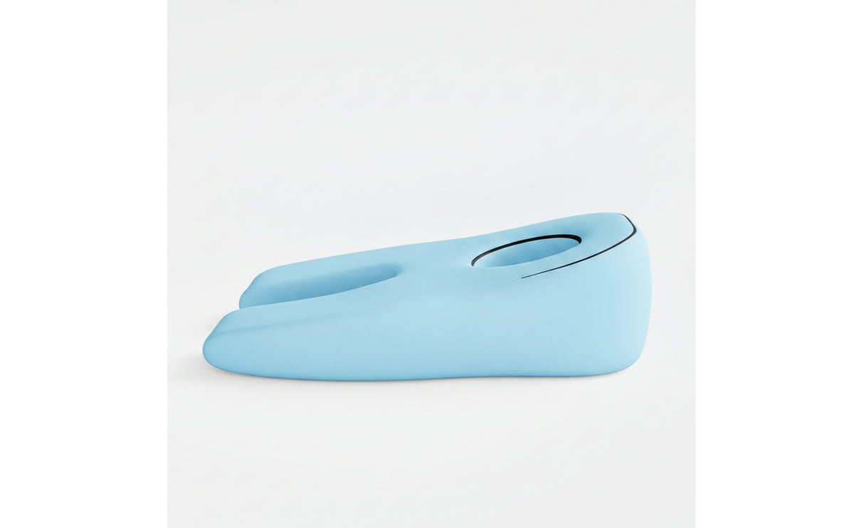 Prone Massage Pillow with Face Opening Curved Face down Pillow with Hollow Center Contoured for Salons, Home Recovery