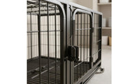 Divider Included Breeding Enclosure Caster Wheels Double Door Enclosure Raised Base Heavy Duty