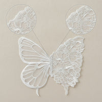 Butterfly Embroidery Applique Floral Butterfly Applique Textile for Crafters