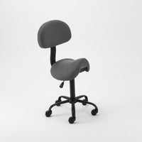 Saddle Stool with Backrest Ergonomic Saddle Stool with Wheels Height-Adjustable Furniture for Grooming Salon