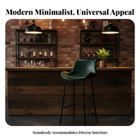 Industrial Design Upholstered High Stool with Backrest Modern Design Bar Chair Vintage Look Home Furniture Footrest Included for Homeowners, Interior Designers, Business Owners, Kitchen Island, Restaurant, Cafe, Dining Room