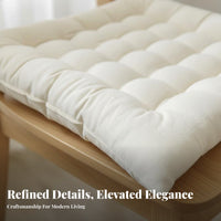 Wear-Resistant Solid Color Chair Cushion Minimalist Design Tufted Seat Cushion Fixed Point Quilting for Office Workers, Students