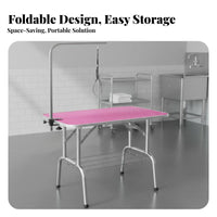 Dog Grooming Table Space Saving Folding Pet Grooming Table Easy to Hygienic Pet Bathing Station for Professional Groomers, Home Use
