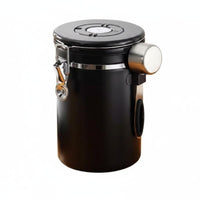 1-Way CO2 Valve Airtight Canister with Date Tracker Multi-Purpose Airtight Coffee Canister Pantry Organizer for Cafe