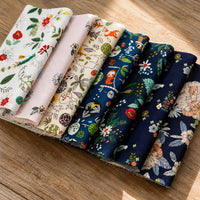 Cotton Patchwork Fabric Bundle for DIY Crafts and Doll Clothes