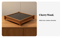 Premium Materials Single Layer Amplifier Stand Stable and Solid Cherry Wood Audio Platform Vibration Damping High-Fidelity Equipment Base Shock-Absorbing for Audiophiles, Home Theater