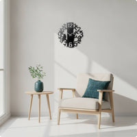 Silhouette Wall Clock Decorative Iron Wall Clock Elegant for Living Room, Office