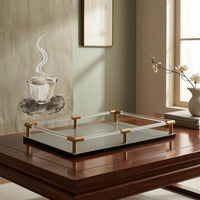 Serving Tray Textured Decorative Organizer Tray Easy to Carry for Decor