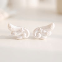 Angel Wing Earphone Decorations Cute Earbud Decorations with Wings Wired Earphone Accessory 3D Sculpted for Teens, Photoshoots