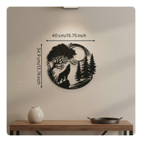 Wolf Metal Wall Art Cut Metal Wolf Wall Art Minimalist Design House Decoration for Living Room, Bedroom