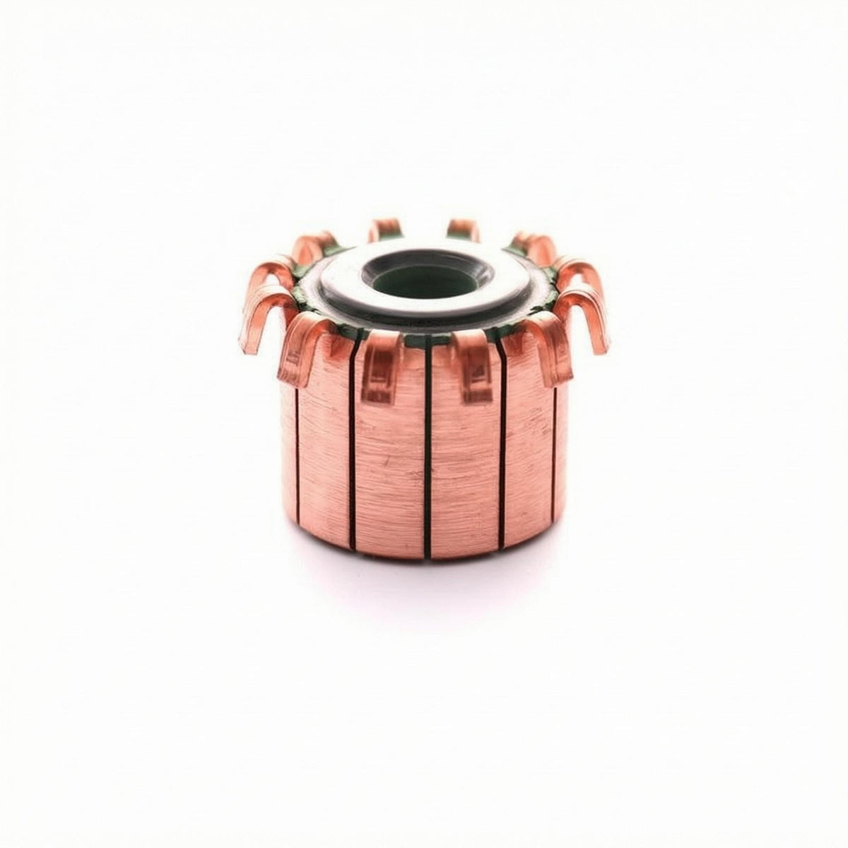 Model CHY-1518-12 Copper Rotary Commutator Hooked Tabs Segmented Commutator Wear-Resistant Mechanical Component Easy to Install