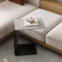Slide-Under Design C-Shaped Snack Table Modern design C-Shaped Couch Table Movable Household Furniture Space-Saving for Apartment Dwellers, Home Workers, Homeowners, Small Spaces, Living Room, Bedroom