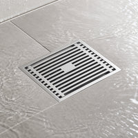 Square Shower Drain 304 Stainless Steel Floor Drain with Anti-Odor Core Rust-Resistant for Washroom, Kitchen