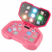 Stress Relief Music Dance Game Brain Training Handheld Dance Game Interactive Light up Button Toy Hand-Eye Coordination for Children, Indoor Play, Travel, Party
