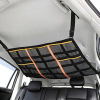 Car Ceiling Storage Net Mesh Car Ceiling Cargo Net Overhead Cargo Organizer Adjustable Overhead Storage Organizer Space-Saving