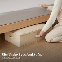 Underbed Fabric Container Space-Saving Under-Bed Clothes Container for Dorm Room