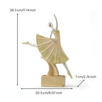 Ballerina Figurine Sculptural Ballet Dancer Figurine Ballet Dancer Statue Decorative Decor Elegant for Dancers, Living Room