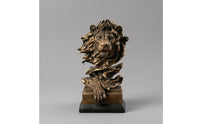 Abstract Lion Statue Layered Mane Lion Figurine Regal Look Home Decor for Bookshelf