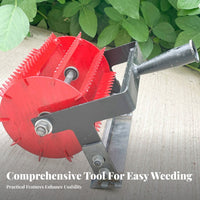 Wheeled Push Hoe Multifunctional Rolling Garden Weeder head Manual Soil Cultivator head for Gardeners, Homeowners, Farm, Vegetable Plot, Yard