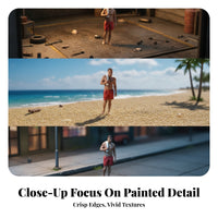 Realistic Beach Character Figurine | 1/64 Scale, Standing Male Figurine, for Diorama