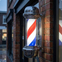 Transparent Cover LED Barber Pole Bright Wall-Mounted Barber Pole Light for Beauty Salons