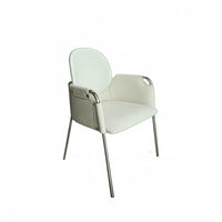 Light Luxury Upholstered Armchair with Exposed Frame Nordic Design Molded Shell Armchair Modern and aesthetic Dining Chair Comfortable for Interior Designers, Hotel Managers, Study Room, Home Office, perusing corner, Waiting Area