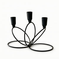 Three-Arm Candlestick Holder Versatile 3-Arm Candelabra Candlestick Holder with Three Cups Modern Metal Candelabra Minimalist
