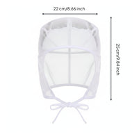 Breathable Full-Cover Work Cap Lightweight Mesh Cap with Tie Closure One-Size Mesh Hat Ventilated for Workshops