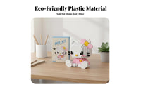 Cartoon Character Block Kit Cute Design Micro Construction Brick Kit Educational Value Mini Brick Model Set for Hobbyists, Adults, Office