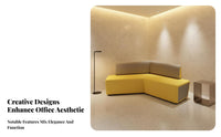 Geometric Sectional Sofa Set Minimalist Design Armless Configurable Sofa Personalizedizable Configurations Lounge Seating for Businesses, Guests