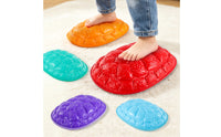 5 Pieces Textured Turtle Balance Stepping Stones Low-Height Turtle Shell Stepping Stone Molded Toy Non-Slip for Children, Toddlers, Obstacle Course, Playroom, Classroom