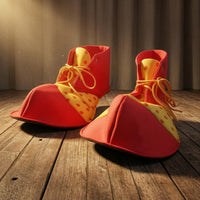 Dotted Clown Shoes Orange Ties Red Clown Shoes Black Sole Costume Item Cotton