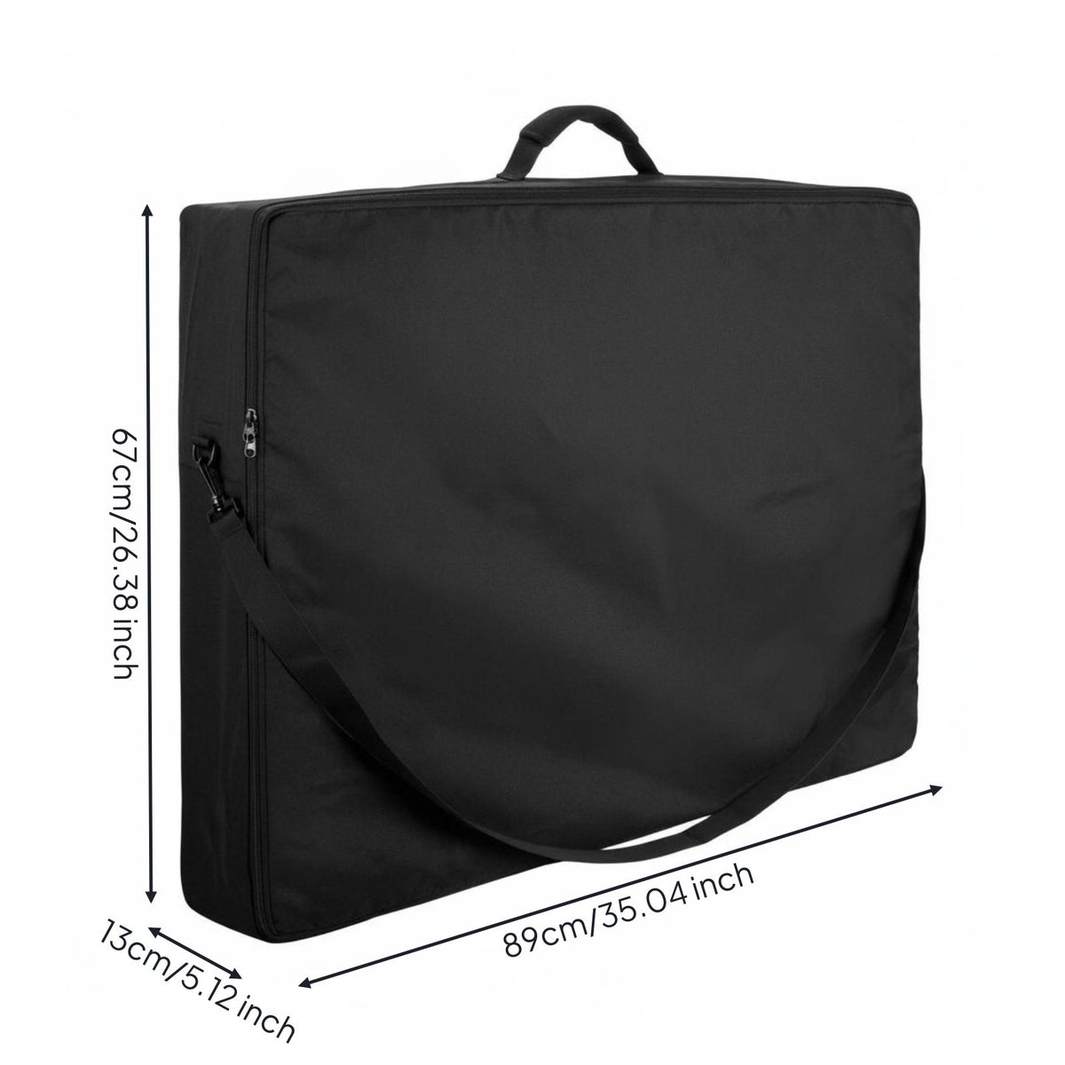 Folding Chair Carry Bag Wear-Resistant Outdoor Furniture Storage Bag Smooth Double Zippers for Travel