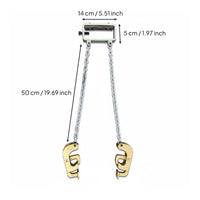 Oil Drum Lifting Clamp Alloy Steel Hook Forklift Drum Grabber Heavy Duty Barrel Lifting Chain Strap for Warehouse, Factory, Construction Site