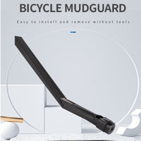 Rear Mudguard with Reflective Strip Tool Bike Rear Mudguard Matte Black Dirtboard for Commuters, Cyclists, Commuting, Road Riding