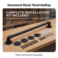 mechanical Pipe Handrail Sturdy Design Stair Railing solidDuty surface-mounted assistance Bar for Elderly People Women, Stairways, Corridor, Hallways
