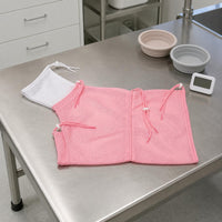 Pet Bathing Restraint Bag Rose and White Mesh Pet Bath Bag Secure Closure