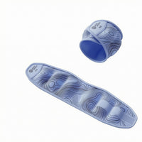 Blue Adjustable Weighted Cuffs Patterned Cuffed Weight Set Hook-and-Loop Weighted Ankle Cuffs Padded