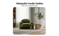 Nordic Design Upholstered Single Sofa Modern Minimalist Accent Chair Comfortable Backrest Seating Furniture Plush Upholstery for Business Owners, Interior Designers, Living Room, spa and salon, Reception Area, Home Office