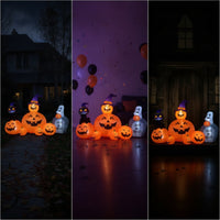 6 Pieces Inflatable Halloween Inflatables Outdoor Inflatable Yard Decorations Cute Inflatable Pumpkins with Ghost Spooky for Lawn, Garden