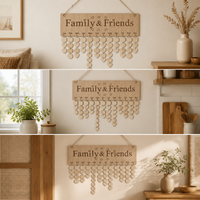 Valentine's Day Wooden Calendar Plaque Hanging Ornament Birthday Party Couple Decoration Commemorative Reminder Board