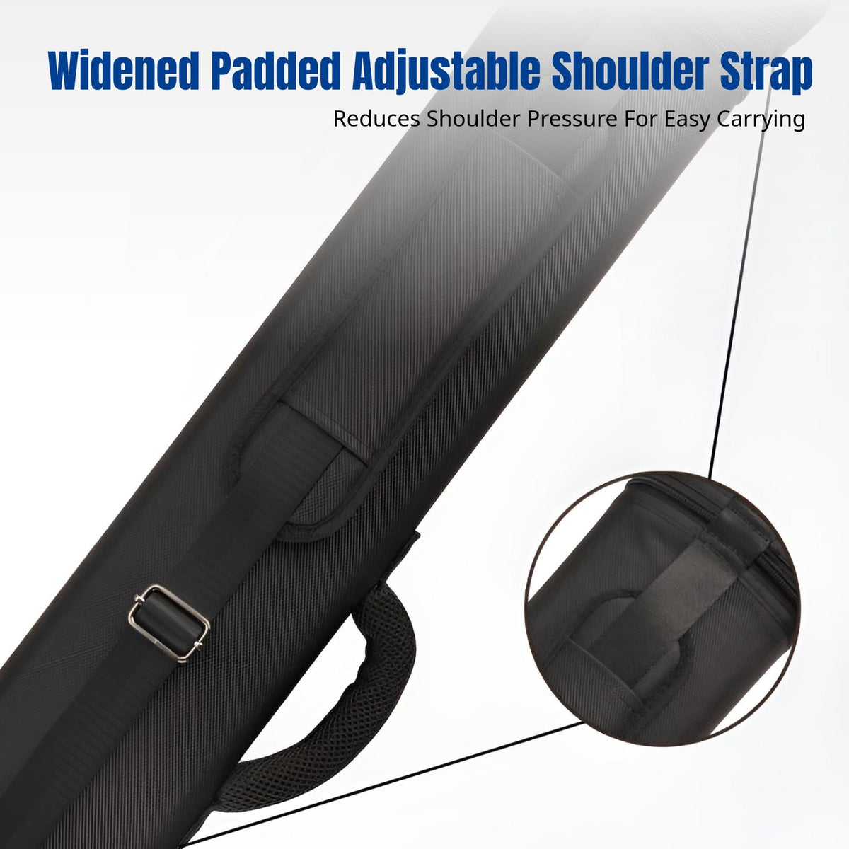 Pool Cue Tube, 6-Hole Large Capacity, Cue Bag, PU, Fastener, Adjustable Shoulder, Multi-Color, Ninesphere, Snooker