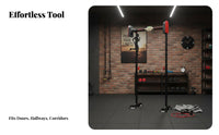 Enlarged Anti-Slip Base Adjustable Kids Pull-up Station Heavy Duty Steel No-Drill Doorway Chin-up Bar Multifunctional Bodyweight Training Station High Weight Capacity for Adults, Beginners, Women, Home Gym, Corridor, Small Areas, Garage