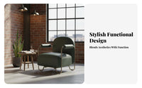 Industrial Design Upholstered Tub Armchair Retro Design Cafe Sofa High-Density Foam Cushion Commercial Furniture Easy to Clean for Restaurant Owners, Interior Designers, Bar, Reception Area, Hotel Lobby