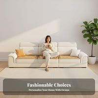 Straight-Line Fabric Sofa Modern Design Upholstered Multi-Seat Lounger Minimalist aesthetic Living Room Seating for Homeowners, Families, Lounge Area