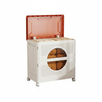 Toy Storage Box Foldable Children's Toy Organizer Bin Wheeled Foldable Storage Chest for Bedroom
