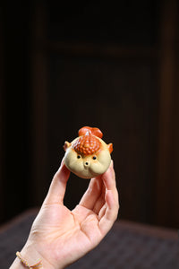 Yixing Purple Clay Goldfish Tea Pet Incense Holder Handmade Duan Ni Tea Ornament