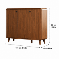 Modern Shoe Cabinet, Shoe Wardrobe with Fingerprint Lock, Wood-Based Shoe Storage for Seniors, Delivery to the Building