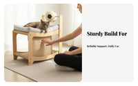 2-Tier Cat Bed Sturdy Two-Level Cat Bed Pet Furniture Strong Load-Bearing Breathable for Multiple Felines